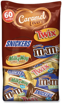 MARS Caramel Lovers Fun Size Assorted, 60 Pieces, 37.64 oz Bag, Free Delivery in 1-4 Business Days