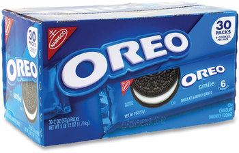 Nabisco® Oreo® Cookies Single Serve Packs, Chocolate, 2 oz Pack, 30/Box, Free Delivery in 1-4 Business Days