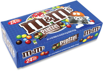 M & M's® Pretzel, 1.14 oz Pack, 24 Packs/Box, Free Delivery in 1-4 Business Days