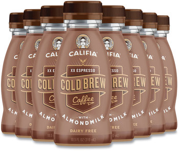 CALIFIA FARMS® Cold Brew Coffee with Almond Milk, 10.5 oz Bottle, XX Expresso, 8/Pack, Free Delivery in 1-4 Business Days