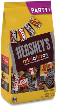 Hershey®'s Chocolate Miniatures Party Pack Assortment, 35.9 oz Bag, 2 Bags/Carton, Free Delivery in 1-4 Business Days