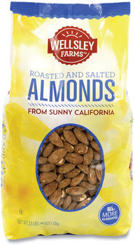 Wellsley Farms™ Roasted and Salted Almonds, 2.5 lb Bag, 1 Bag/Carton, Free Delivery in 1-4 Business Days