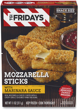 TGI Friday's™ Mozzarella Sticks with Marinara Sauce, 11 oz Box, 2 Boxes/Carton, Free Delivery in 1-4 Business Days