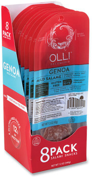 OLLI® SALUMERIA Genoa Mild Salami Snacks, 1.5 oz Pack, 8 Packs/Box, Free Delivery in 1-4 Business Days