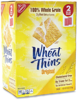 Nabisco® Wheat Thins® Crackers, Original, 20 oz Bag, 2 Bags/Box, Free Delivery in 1-4 Business Days