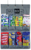 A Picture of product GRR-70000045 Snack Box Pros Breakroom Healthy Snacks Over The Door Organizer, 20 Compartments, 12 x 12 x 20, Gray, Free Delivery in 1-4 Business Days