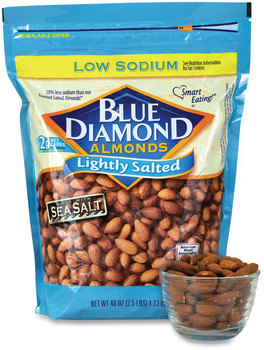 Blue Diamond® Low Sodium Lightly Salted Almonds, 10 oz Bag, Free Delivery in 1-4 Business Days