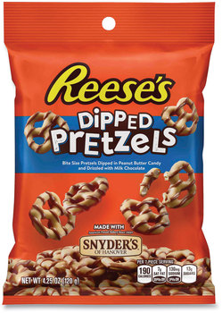 Reese's® Dipped Pretzels, 4.25 oz Bag, Free Delivery in 1-4 Business Days