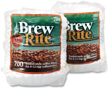 Brew Rite® Basket Coffee Filters, 8-12 Cups, 700/Bag, 2 Bags/Pack, Free Delivery in 1-4 Business Days