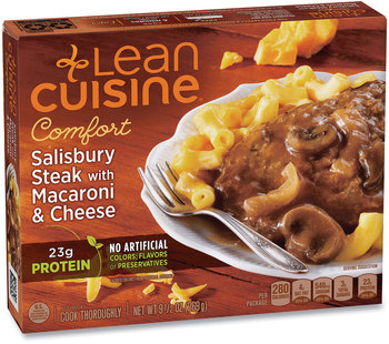 Lean Cuisine® Comfort Salisbury Steak with Macaroni & Cheese, 9.5 oz Box, 3 Boxes/Pack, Free Delivery in 1-4 Business Days