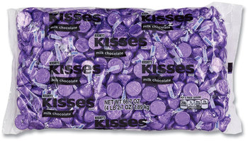 Hershey®'s  Milk Chocolate Candy KISSES, Milk Chocolate, Purple Wrappers, 66.7 oz Bag, Free Delivery in 1-4 Business Days