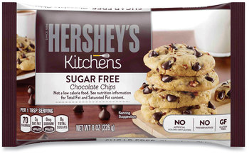 Hershey®'s Sugar Free Chocolate Chips, 8 oz Bag, 2/Pack, Free Delivery in 1-4 Business Days