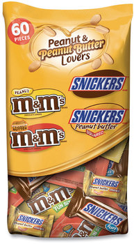 MARS Peanut and Peanut Butter Lovers Variety Mix, 60 Pieces, 35.04 oz Bag, 2 Bags/Pack, Free Delivery in 1-4 Business Days