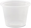 A Picture of product 106-412 Conex® Complements Portion Cup.  1.00 oz.  Clear.  125 Cups/Sleeve, 20 Sleeves/Case, 2,500 Cups/Case.