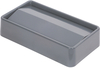A Picture of product CSP-34202423 TrimLine Rectangle Swing Top Waste Container Trash Can Lid 15 and 23 Gallon - Gray