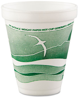 Foam Cup.  12 oz.  Horizon Design.  25 Cups/Sleeve.