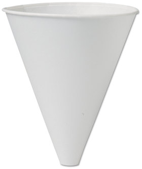 Bare™ Eco-Forward™ Treated Paper Funnel Cup.  10 oz.  White Color.  250 Cups/Sleeve. 1000 Cups/Case