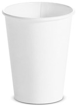 White Single Wall Hot Cup 12 oz. 1,000 Cups/Case.