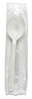 A Picture of product BWK-SSHWPPWIW Heavyweight Wrapped Polypropylene Cutlery, Soup Spoon, White, 1000/cs