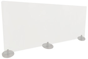 Desktop Free Standing Acrylic Protection Screen. 59 X 5 X 24 in. Frosted.