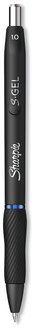 S-Gel Retractable Gel Pen, Bold 1 mm, Blue Ink, Black Barrel, Dozen