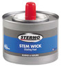 A Picture of product STE-10102 Sterno Chafing Fuel Can With Stem Wick, Methanol,1.89g, Six-Hour Burn, 24/Case.