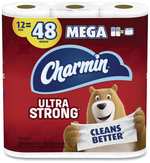 Charmin Ultra Strong Bathroom Tissue, Septic Safe, 2-Ply, White, 264 Sheet/Roll, 12/Pack, 4 Packs/Case