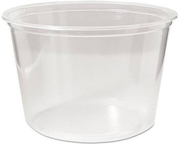 Fabri-Kal Plastic Deli Container, 32 oz, Clear, 500 ct