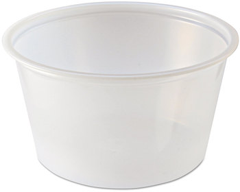 Fabri-Kal Greenware 12 oz. Compostable Clear Plastic Parfait Cup with 4 oz.  Insert and Flat
