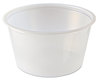 A Picture of product 106-810 Fabri-Kal® Polystyrene Portion Cup. 4.0 oz. Translucent, 125 Cups/Sleeve, 20 Sleeves/Case.