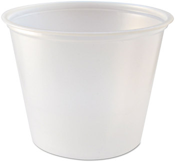 Fabri-Kal® Polystyrene Portion Cup. 5.5 oz. Translucent, 125 Cups/Sleeve, 2,500/Case.