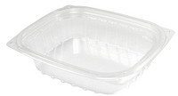 ClearPac® Single Compartment Containers with Flat Lids. 8 oz. 4.9 X 5.9 X 1.3 in. Clear. 1008/case.
