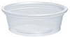 A Picture of product DCC-050PC Conex Complements® Polypropylene Soufflé Portion Cups. 0.5 oz. Translucent. 125/sleeve, 2500/Case.
