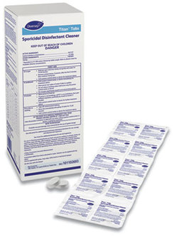 Diversey™ Titan Tabs Sporicidal Disinfectant Cleaner, Chlorine Scent, 500 Tablets/Carton **EXTENDED DELIVERY TIME**