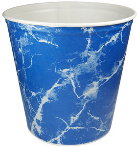 Solo® Waxed Double Wrapped Marble Pattern Paper Buckets. 165 oz.