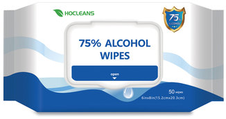GN1 Personal Ethyl Alcohol Hand Sanitizing Wipes, 75% Ethyl Alcohol, 6 x 8, White, 50/Pack