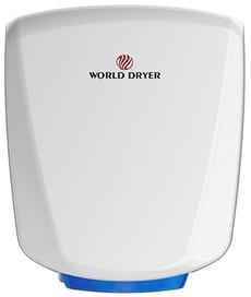 World Dryer VERDEdri® HEPA-Filtered Aluminum Hand Dryer. 14.5 X 12.25 X 3.9 in. White.