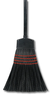 A Picture of product 501-302 Polyfiber Broom.  Black Poly Fibers.  Indoor/Outdoor.  4 Sew Seams.  7/8" x 54" Handle.