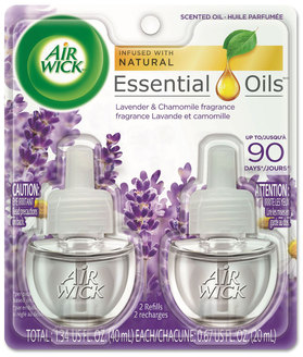 Air Wick® Scented Oil Refill,  Lavender & Chamomile, 0.67oz, 2/Pack, 6 Packs/Case