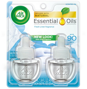 Air Wick® Scented Oil Refill, Cool Linen/White Lilac, .71oz, 6/Carton