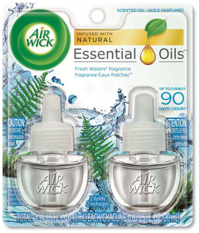 Air Wick® Scented Oil Refill,  Fresh Waters, 0.67oz, 2/Pack, 6 Packs/Case