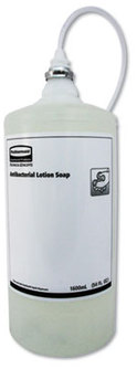 Rubbermaid® Commercial One-Shot® Antibacterial Enriched Lotion Soap Refills. 1600 mL. Unscented. 4/Carton.