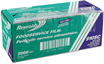 Reynolds PVC Food Wrap Film Roll in Easy Glide Cutter Box, 12" x 2000 ft, Clear