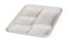 A Picture of product SCT-18340 ChampWare Compostable 10" 5-Compartment Heavy Weight, Molded Fiber Lunch Tray, 500/Case.