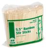 A Picture of product RPP-R810B Coffee Stir Stick, 5.5" Bamboo, 1,000/Pack, 10 Packs/Case.