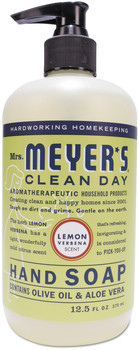Mrs. Meyer's® Clean Day Liquid Hand Soap, Lemon Verbena, 12.5 oz, 6/Case.