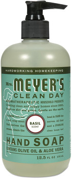 Mrs. Meyer's® Clean Day Liquid Hand Soap, Basil, 12.5 oz, 6/Case.