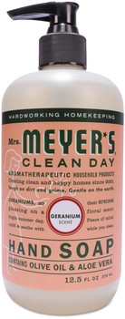 Mrs. Meyer's® Clean Day Liquid Hand Soap, Geranium, 12.5 oz, 6/Case.