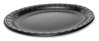 A Picture of product PCT-YTKB00430000 Pactiv Laminated Foam Dinnerware, Platter, Oval, 11.5 x 8.5, Black, 500/Carton