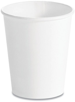 White Single Wall Hot Cup 8 oz.  1,000 Cups/Case.